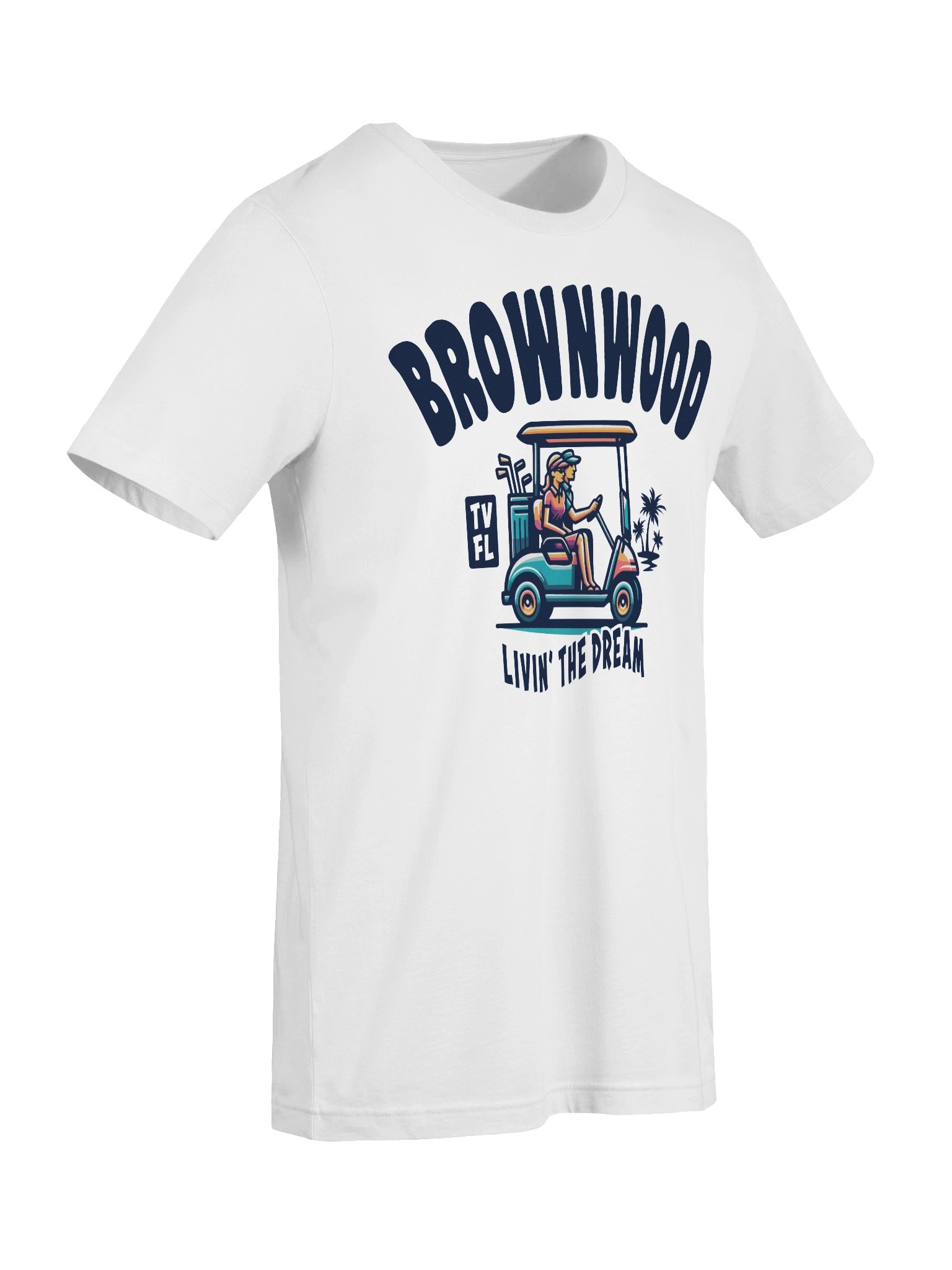 Brownwood TV Florida USA Fun Golf Cart Design T-shirt product image (50)