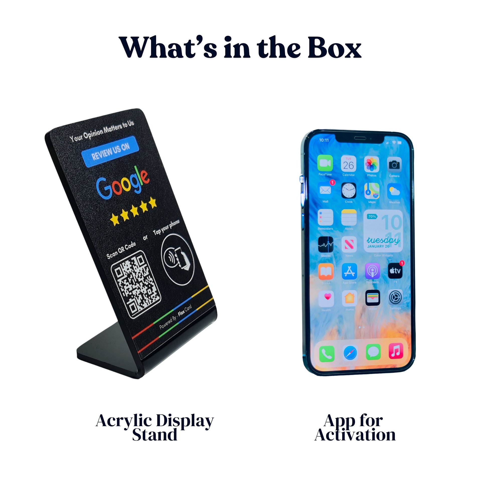 Display Sign for Business| Review Stand with NFC & QR Code | Tap to Review | 6mm Acrylic Review product image (4)