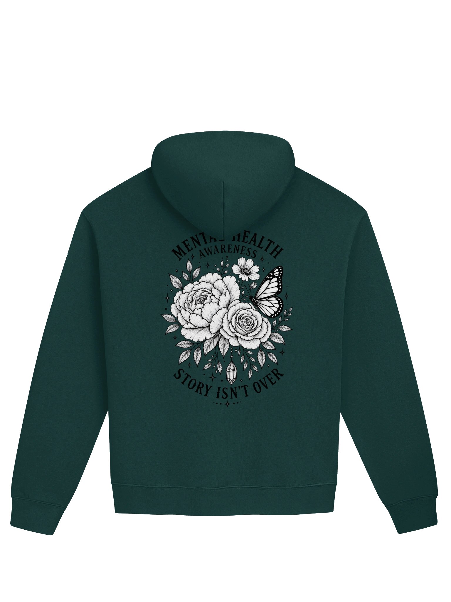 Story Isn’t Over – Mental Health Awareness FloralHoodie product image (50)