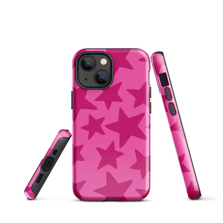 Hot Pink Wonky Stars iPhone Case product image (2)