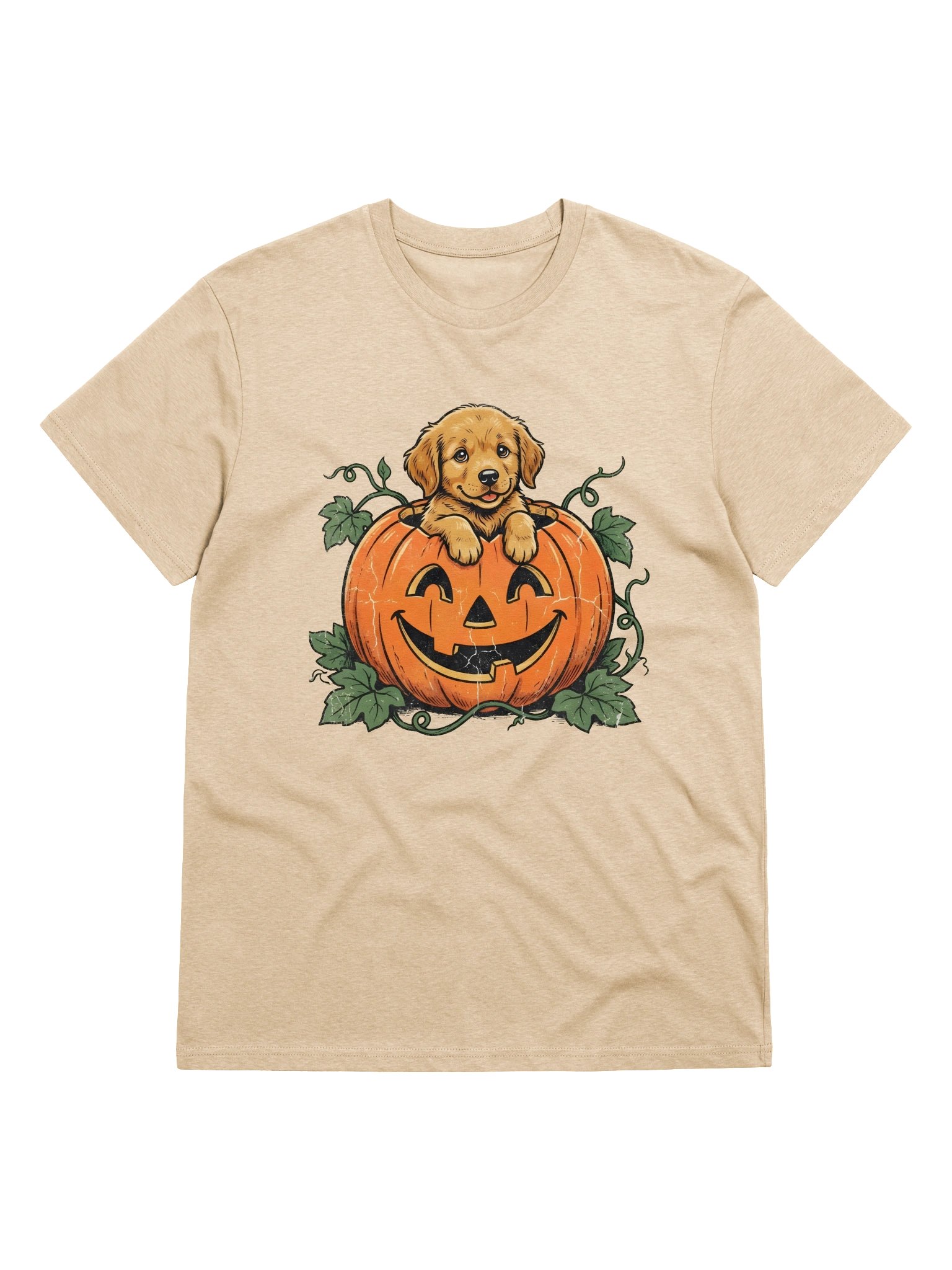 Cute Golden Retriever Pumpkin Halloween T-Shirt product image (35)
