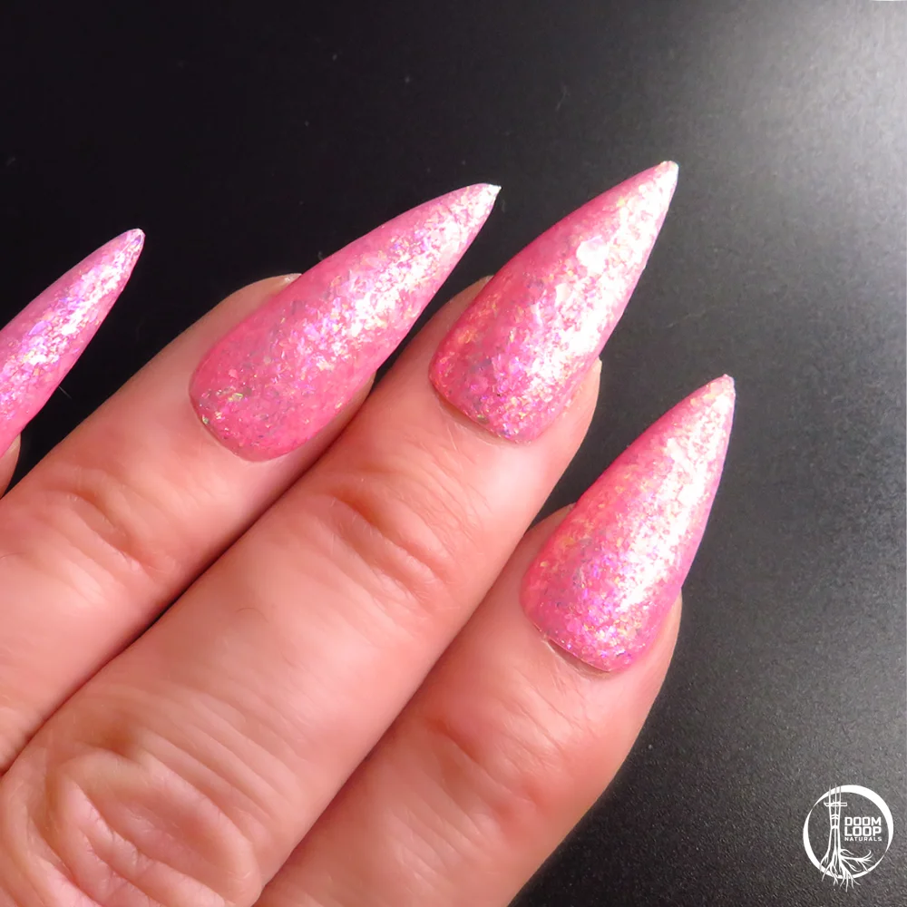 SHAPE OF A NAME - Soft Pink Jelly Flakie Nail Polish product image (3)