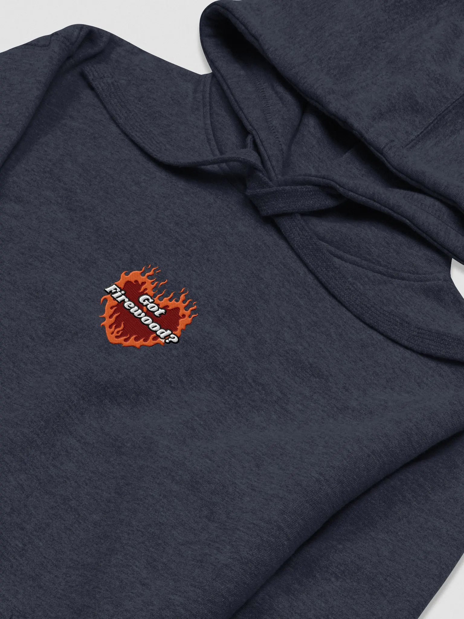 Flaming Heart - Got Firewood? | Embroidered Hoodie product image (19)