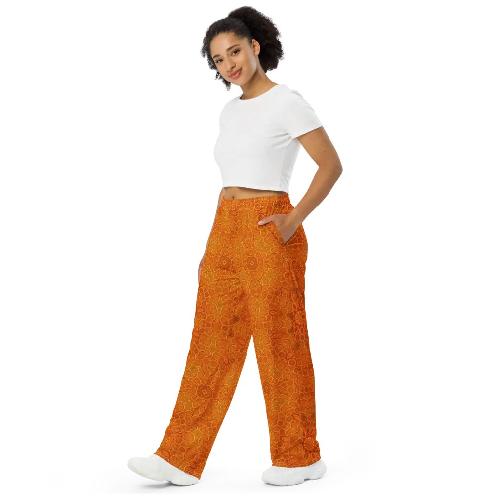 Orange Slices Kaleidoscope Wideleg Pants product image (10)