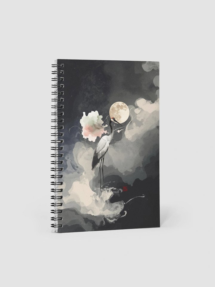 Moonlit Crane Spiral Notebook product image (1)