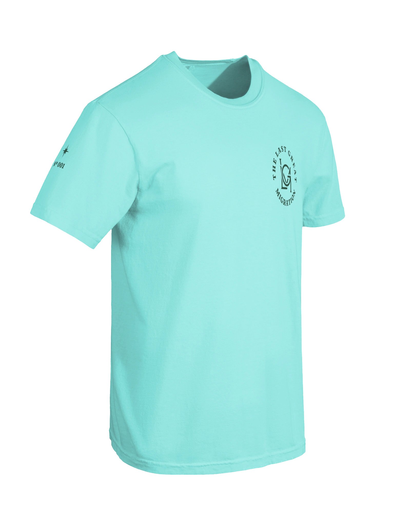 The Signature Tee in Lagoon Blue, White Lettering product image (11)