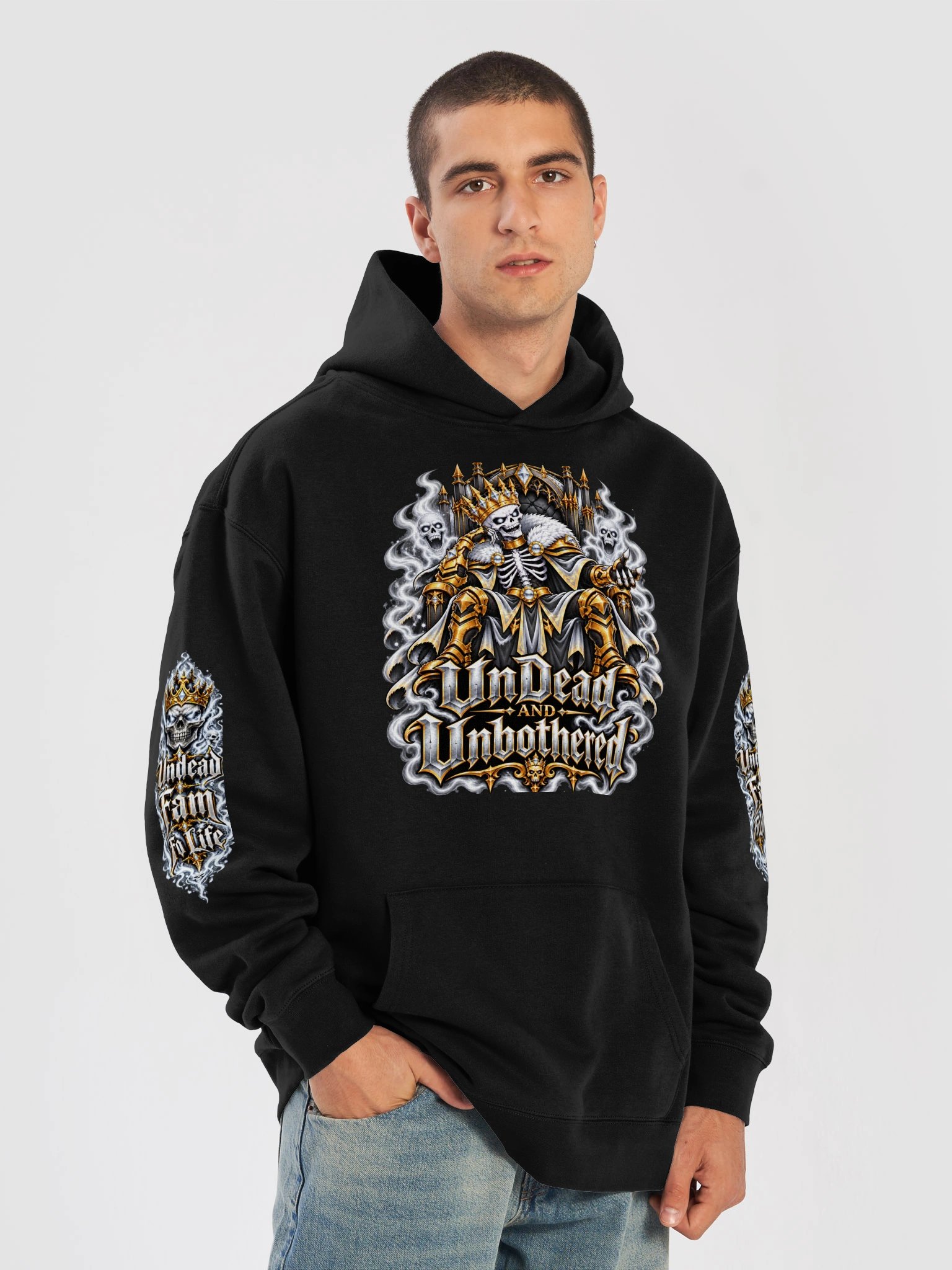 Undead and Unbothered Hoodie (White) product image (7)