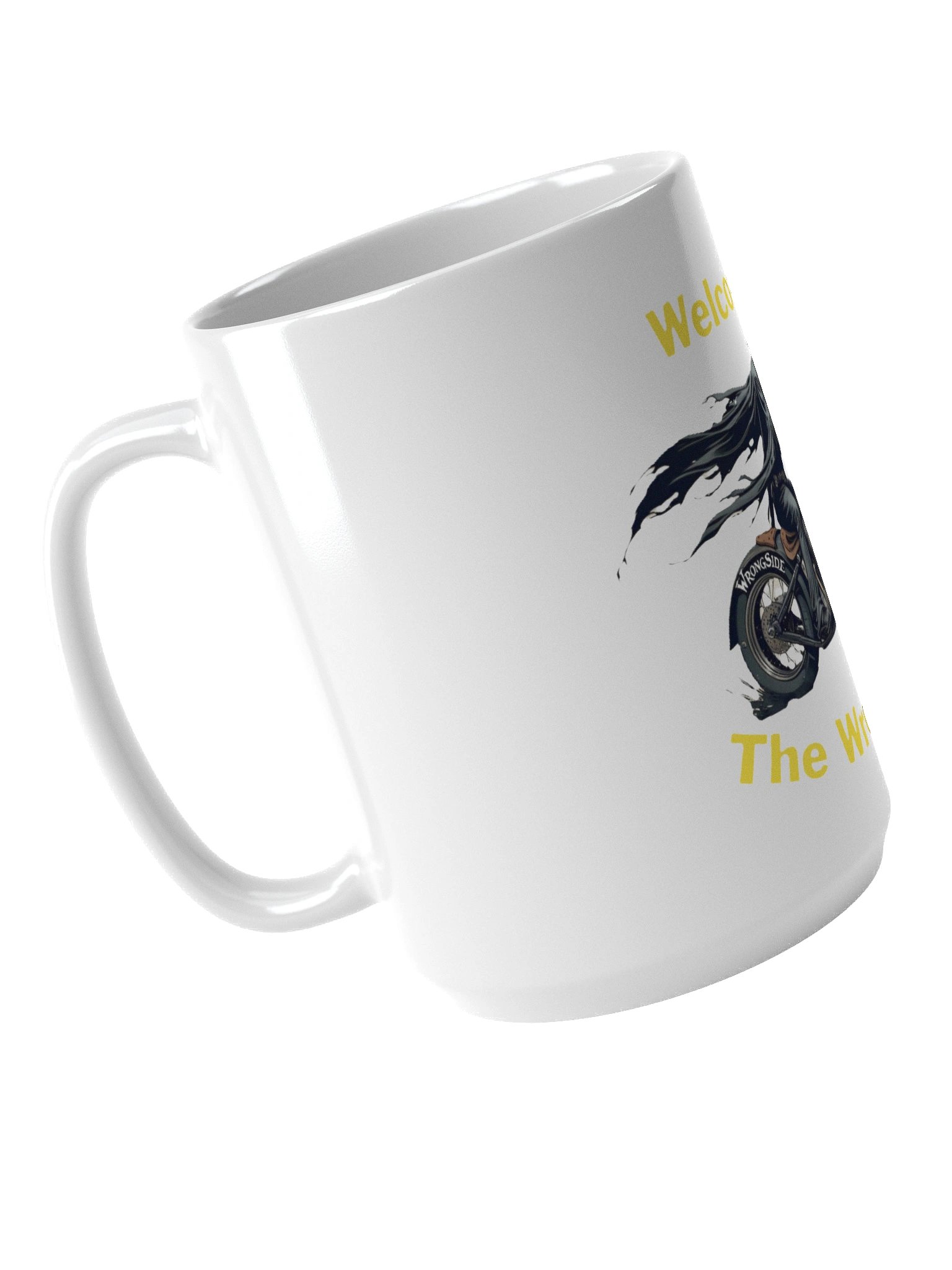 Grim Reaper Ride White Glossy Mug product image (4)