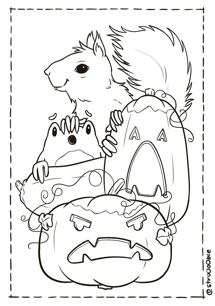 colouring page : jack'o lanterns product image (1)