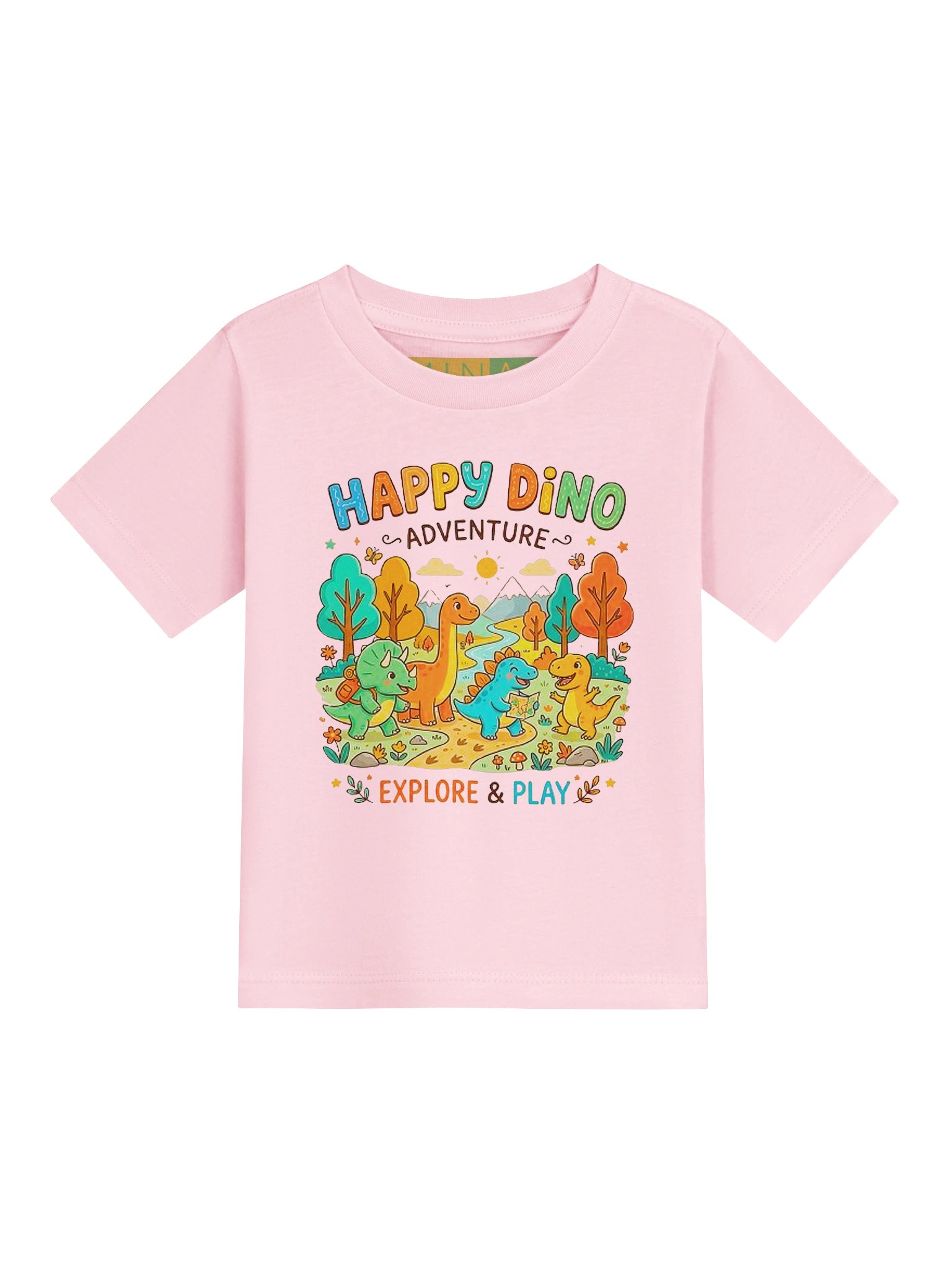 Happy Dino Adventure Kids Graphic Tee product image (2)