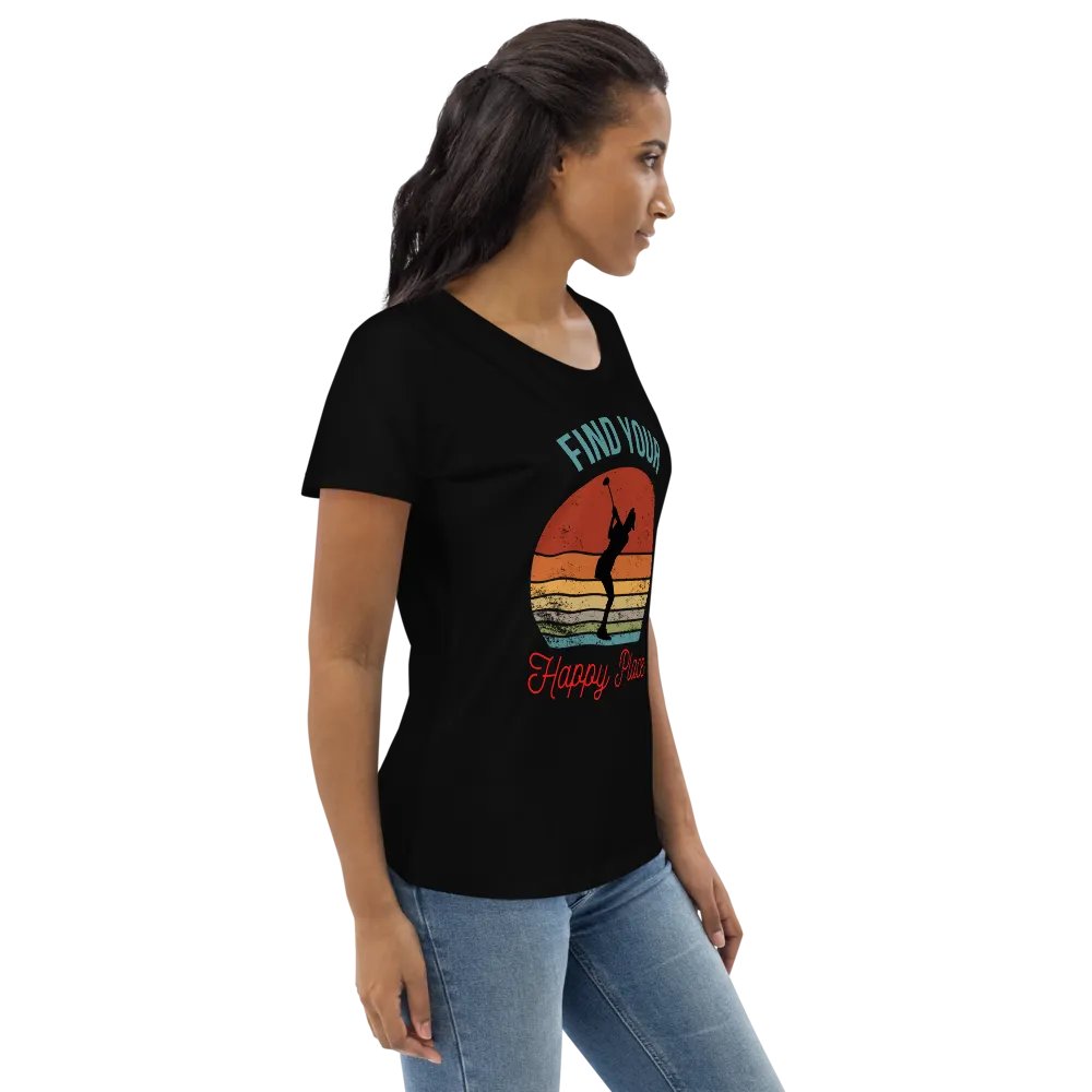 Retro Swing: Find Your Happy Place Women's Fitted Tee product image (5)