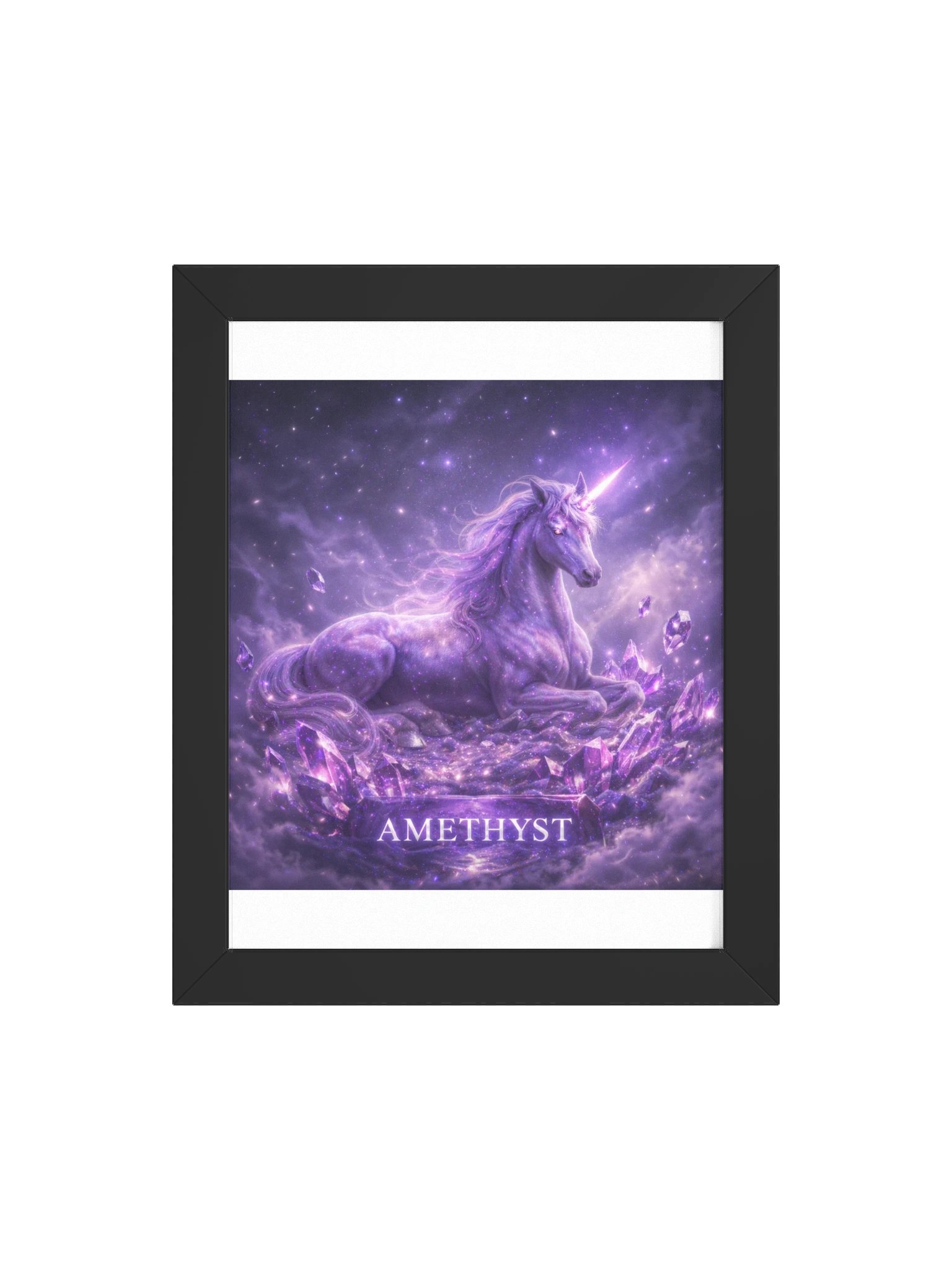 Amethyst Unicorn Framed Poster product image (106)