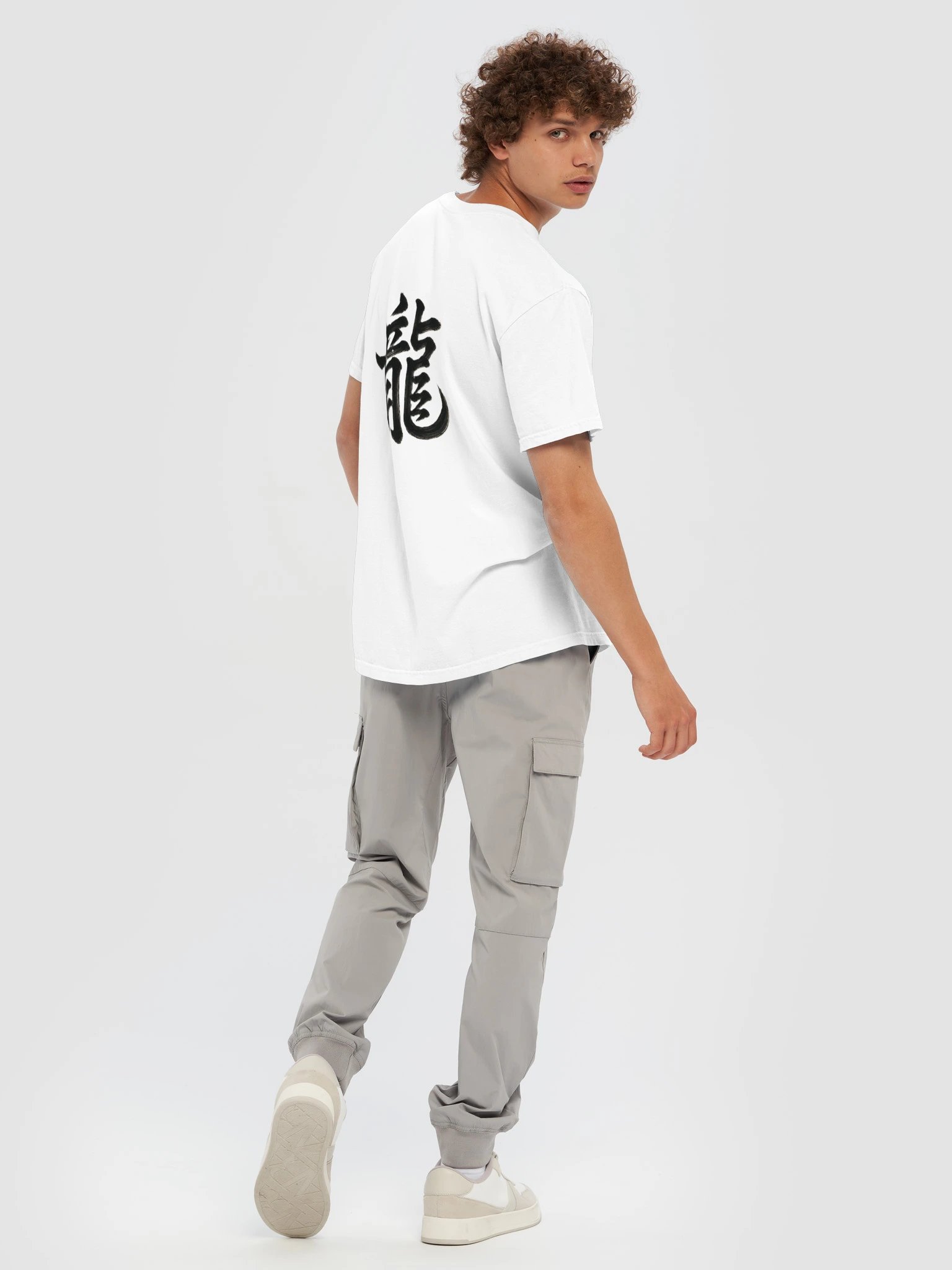Dragon Omen Kanji Art from a Fallen Sengoku Battlefield - T-Shirt - Light Body - Back Print product image (10)
