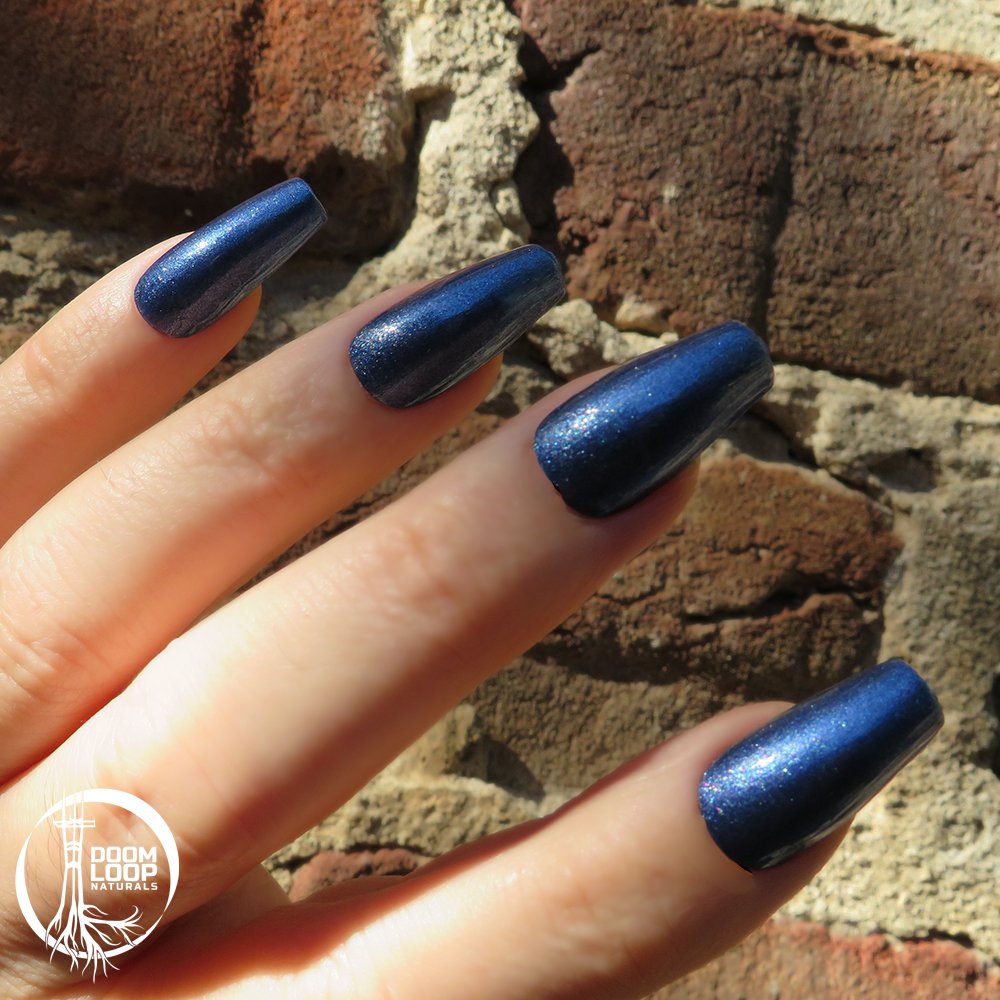 THE WOLVES OF WINTER - Deep Blue Shimmery Semi-Metallic Nail Polish product image (3)