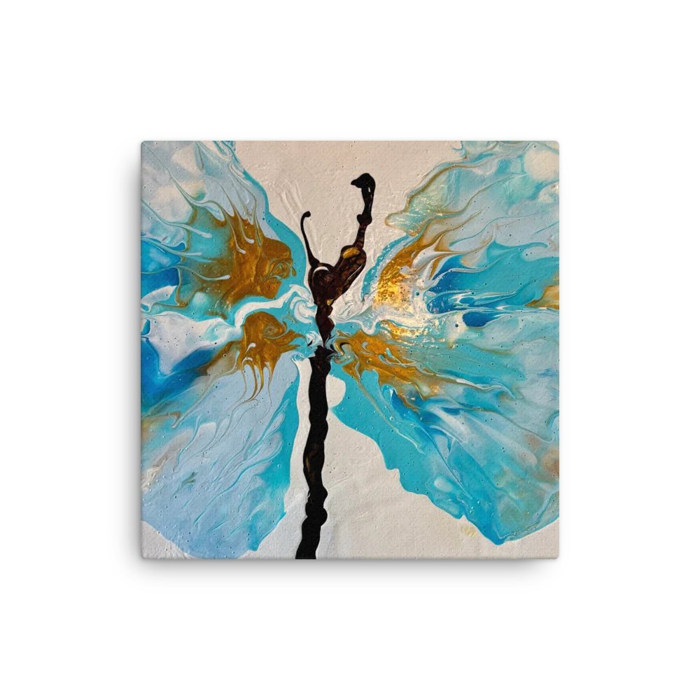 Gold and Blue Butterfly Canvas Print product image (3)