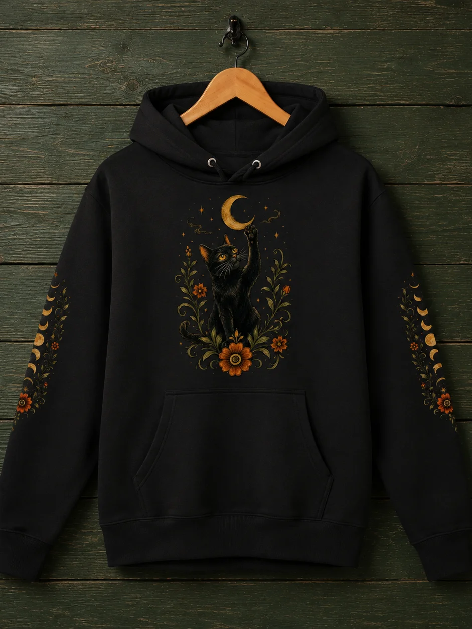 Moonlit Cat Hoodie product image (1)