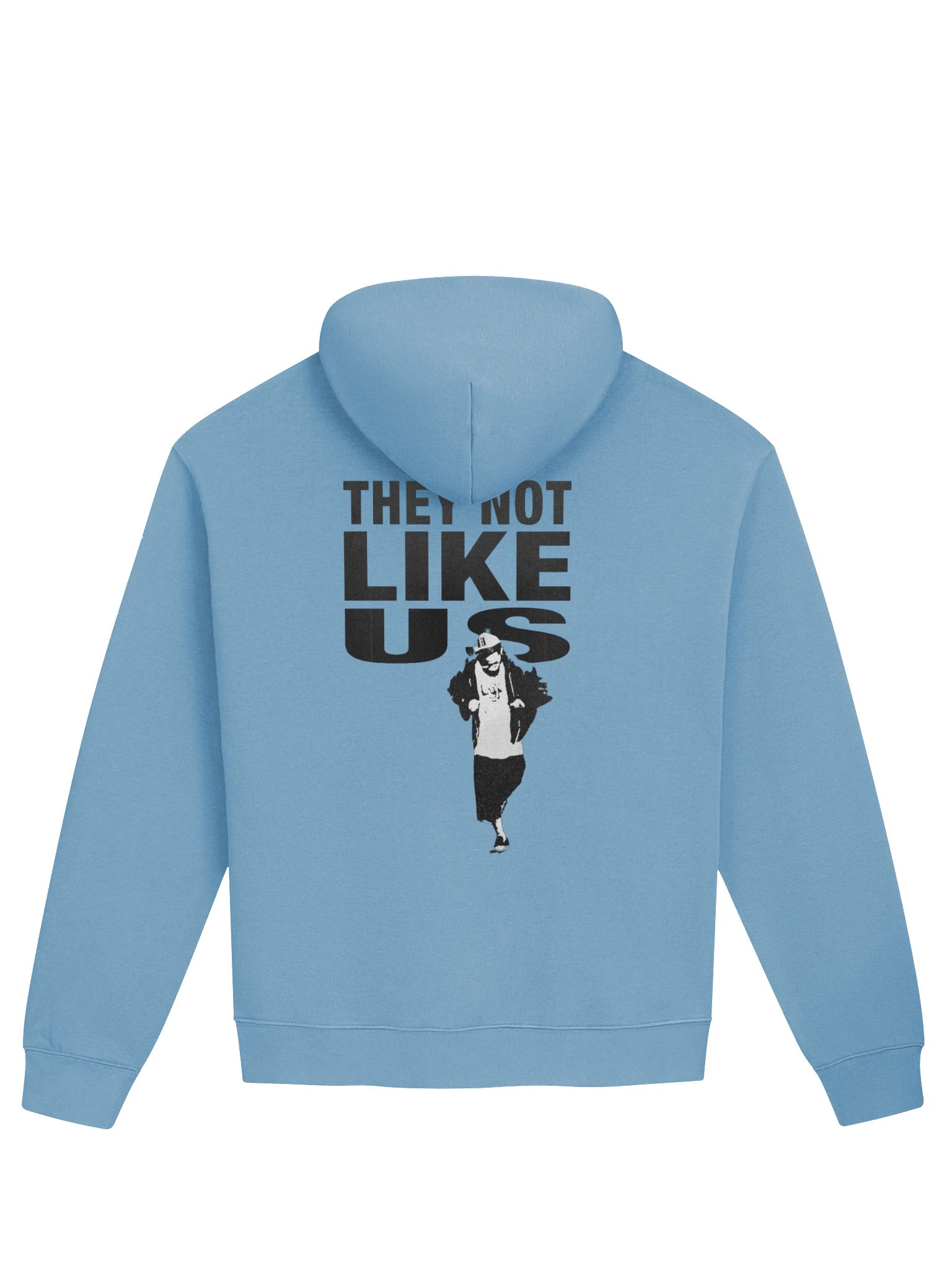 "I deserve" Graphic Oversized Hoodie – Sky Blue product image (2)