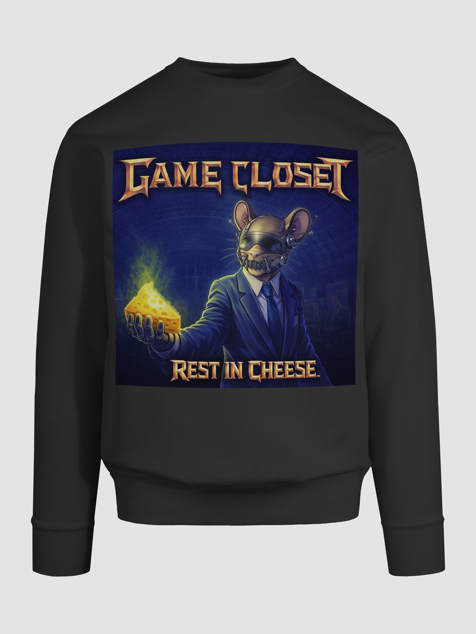 Rest In Cheese: Mic Cheesehead Boss Sweatshirt product image (9)