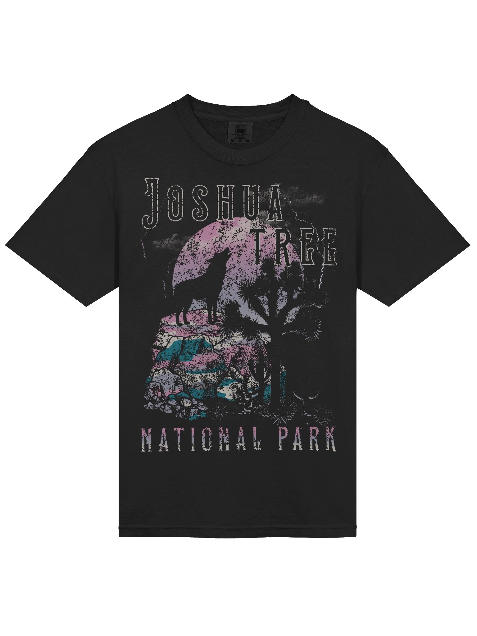 Joshua Tree National Park Vintage Desert Wolf Shirt – Retro Sunset Graphic Tee, Boho Nature Travel Apparel product image (7)