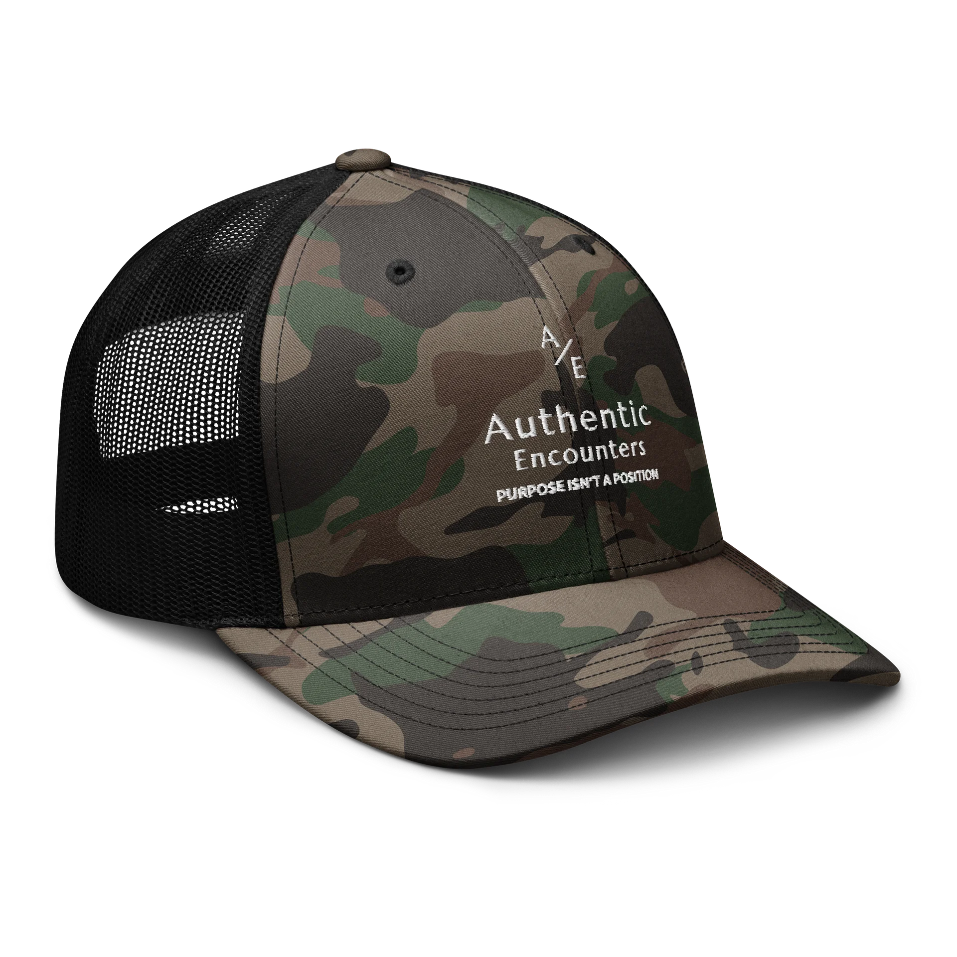 Purpose Isn't a Position Camo Trucker Hat product image (6)