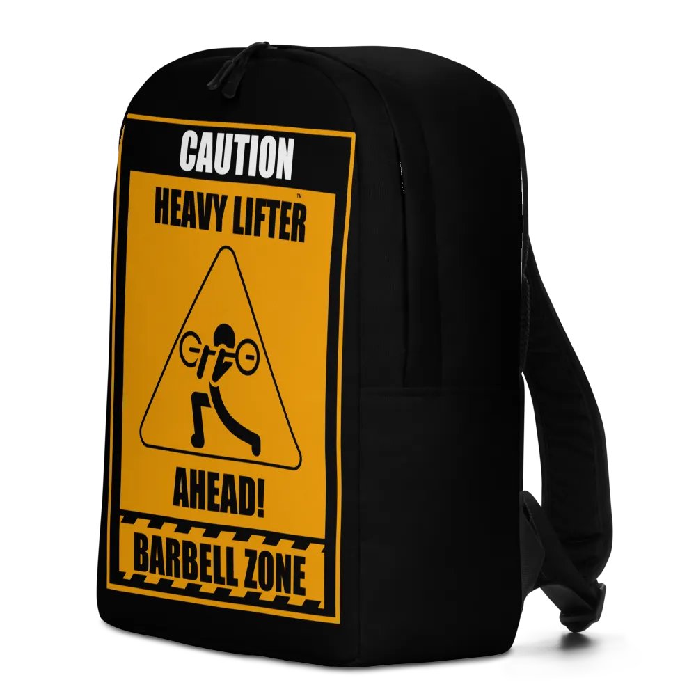 Caution Heavy Lifter Ahead Barbell Zone Backpack product image (3)