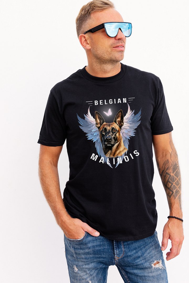 Winged Belgian Malinois Regular Fit T-shirt product image (1)