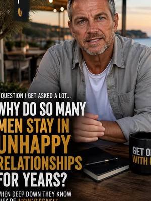 Why do so many men stay in relationships that are clearly making them miserable? That’s a question I get asked a lot. And if we’re being honest… It’s rarely because they’re weak. It’s usually fear. Fear of being alone. Fear of hurting the kids. Fear of losing the house. Fear of being judged. Fear of starting over at 45, 50, 60 and wondering who the hell even wants that fight. So they stay. Not happy. Not fulfilled. Just existing. Hoping things somehow sort themselves out. Sometimes they do. But hoping isn’t a strategy. And staying miserable for years has a cost. If this hits home, I’d genuinely like to hear your take. And if there’s something around relationships, marriage, divorce, confidence, rebuilding, or getting your head straight that you want me to answer—drop it below. #MensMindset #RelationshipTruth #MarriageAdvice #StartingOver #GetOnWithIt