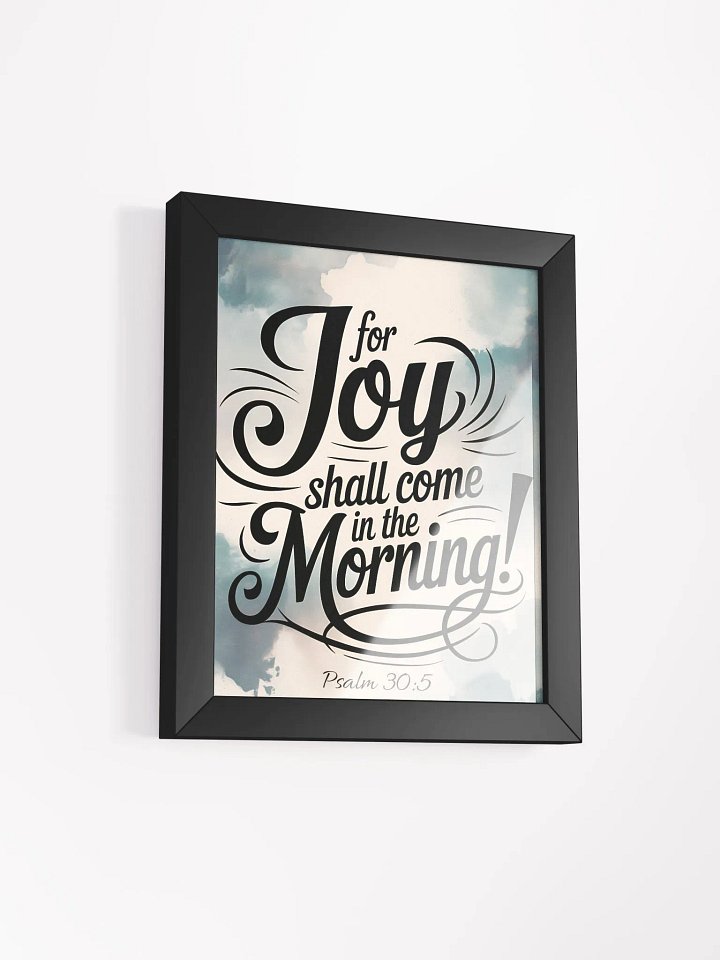 Inspirational Psalm 30:5 'Joy in the Morning' Framed Wall Art - Elegant Scriptural Decor product image (23)