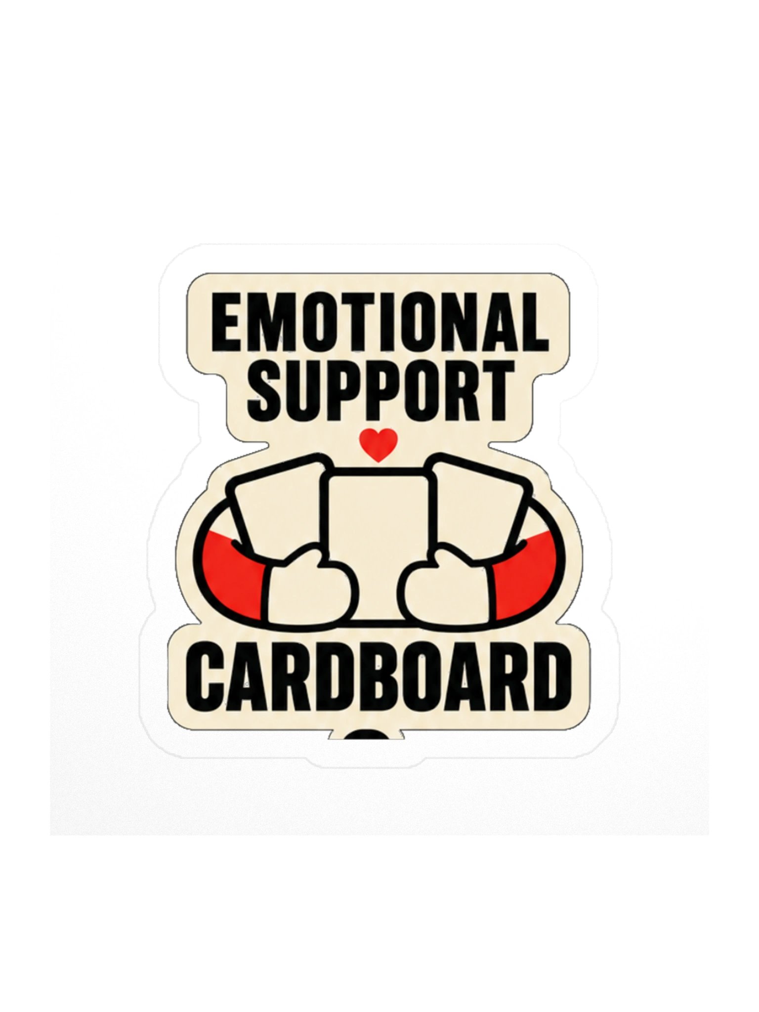 EMOTIONAL SUPPORT CARDBOARD — Commander Sticker product image (1)