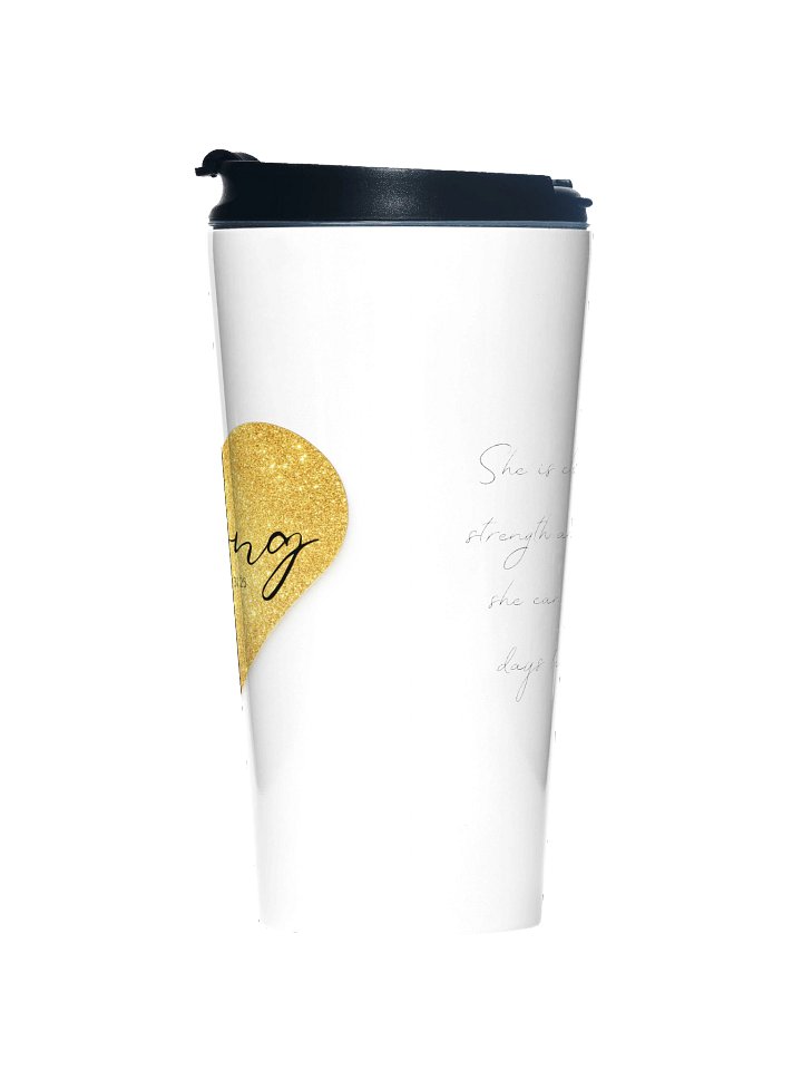 Proverbs 31:25 She is Strong Travel Mug product image (2)