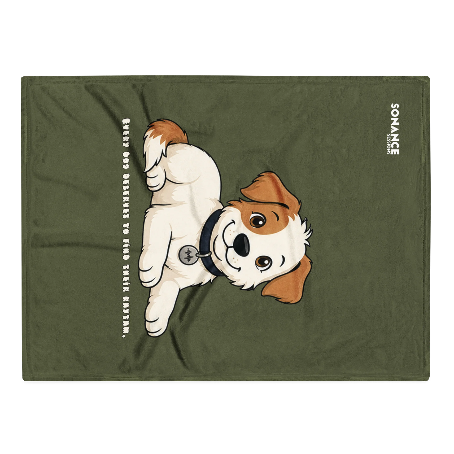 Sonance Dog Throw Blanket (Lying Down) Saratoga Green product image (1)