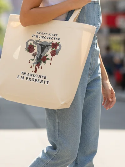 Barbed Wire Uterus — Organic Tote Bag product image (1)