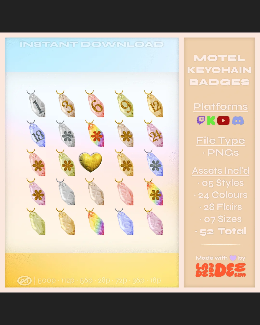 Motel Keychain Badges product image (1)