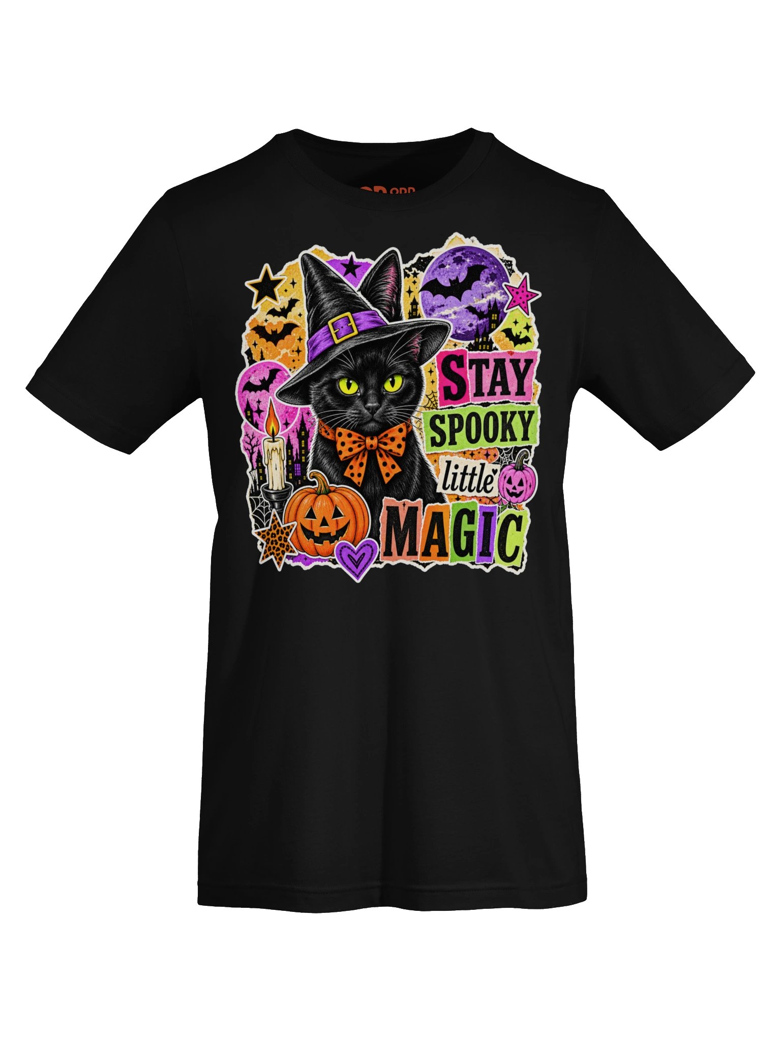 Stay Spooky Little Magic Black Cat Halloween T-Shirt product image (8)