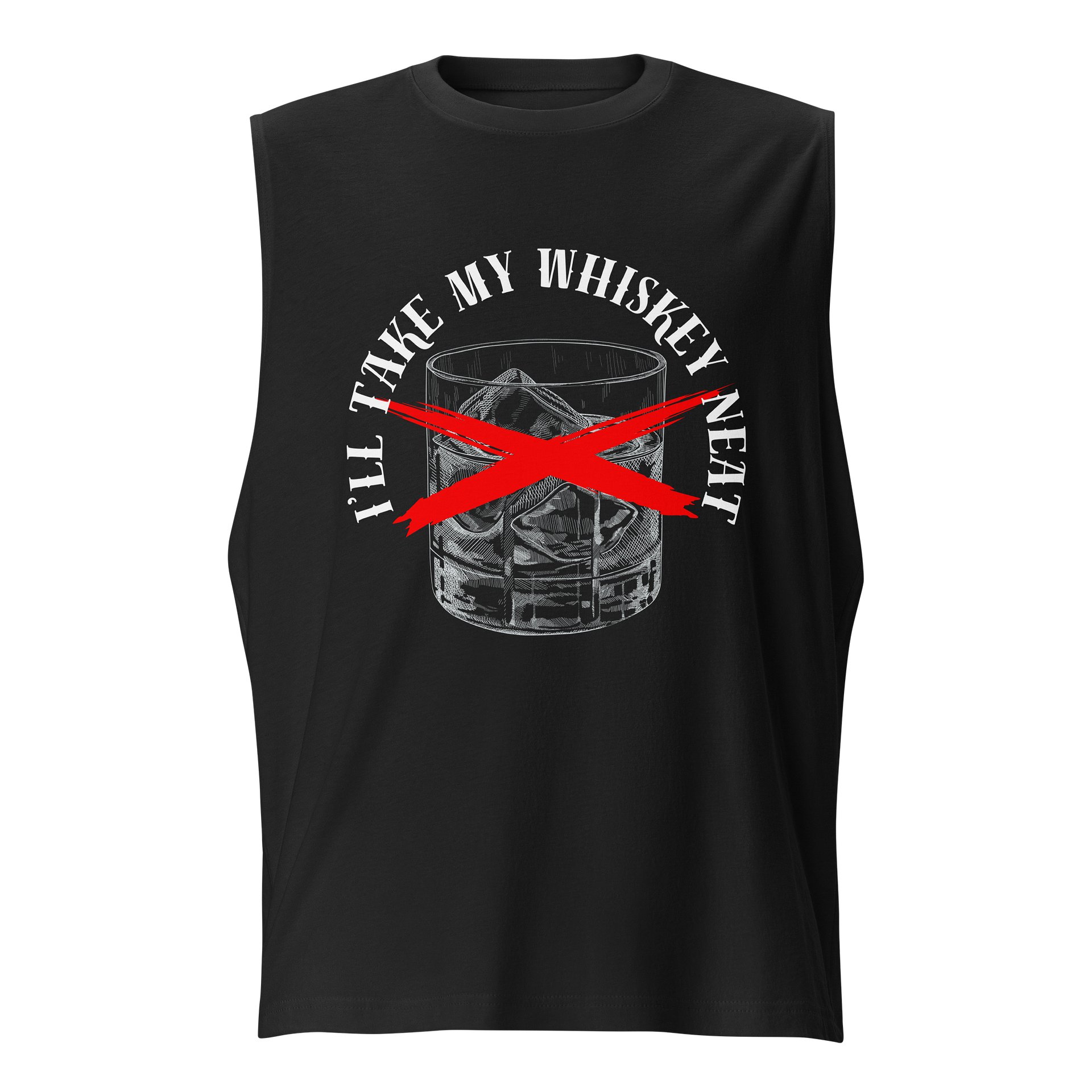 Neat Whiskey Glass Icon Muscle Tank product image (1)