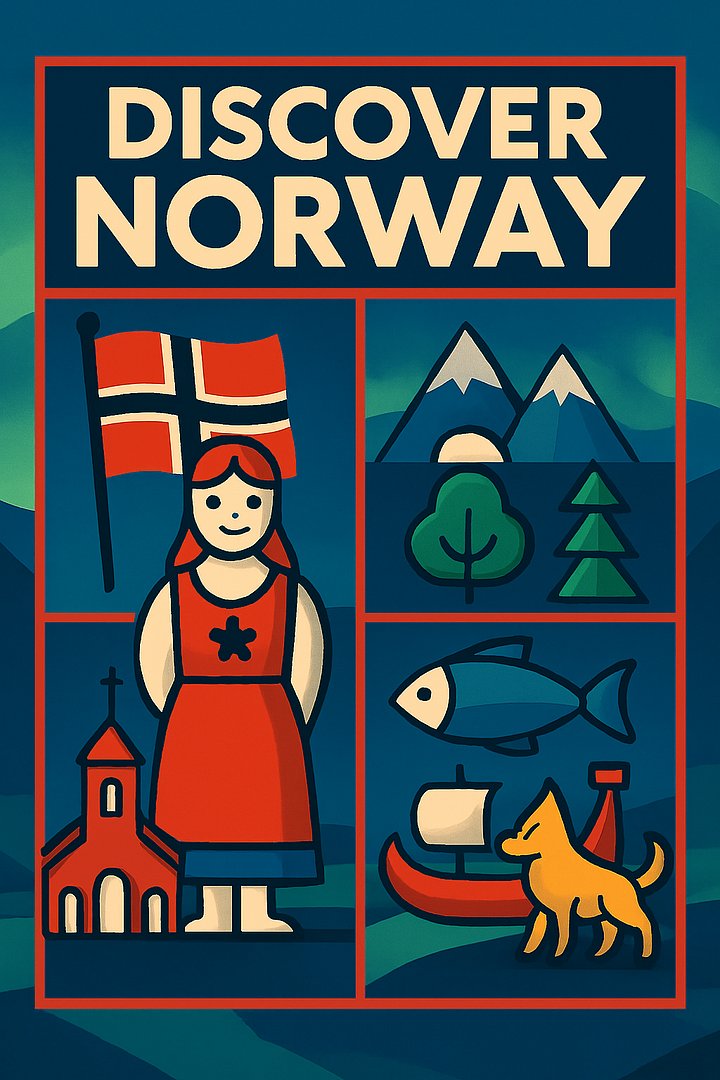 Free “Discover Norway” Poster 1 – European Wall Art Printable (A4 & US Letter PDF) product image (1)