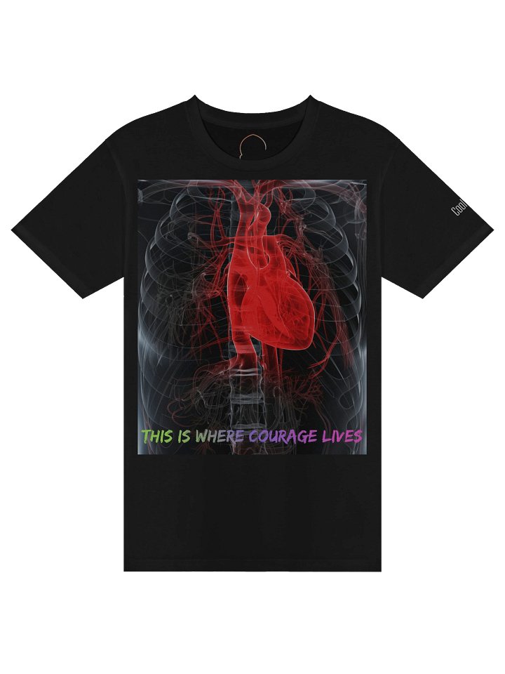 This Is Where Courage Lives Unisex T-Shirt – Anatomical Heart Art Tee product image (1)