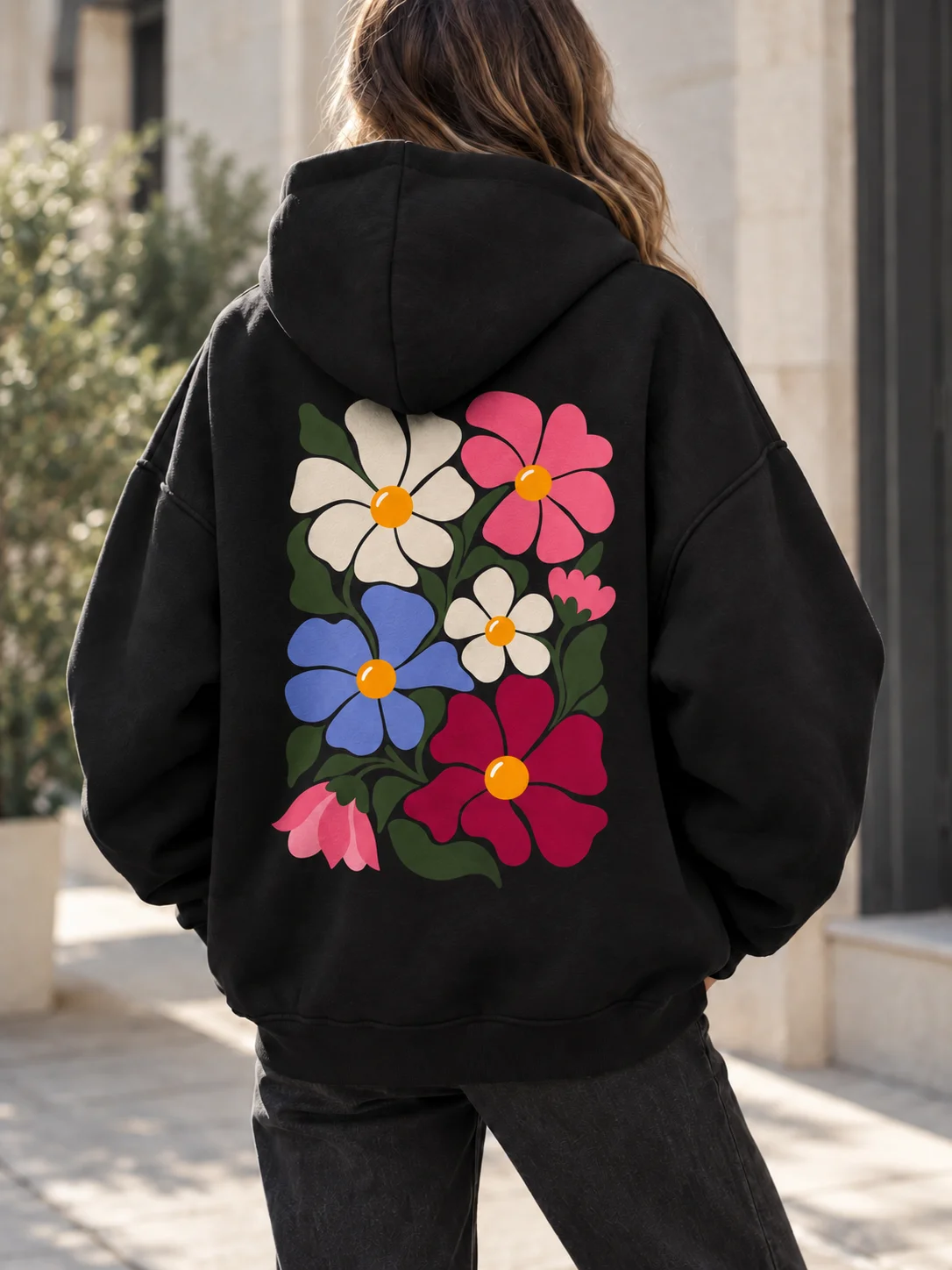 Retro Floral Collage PNG – Colorful Flower Shirt Design product image (1)