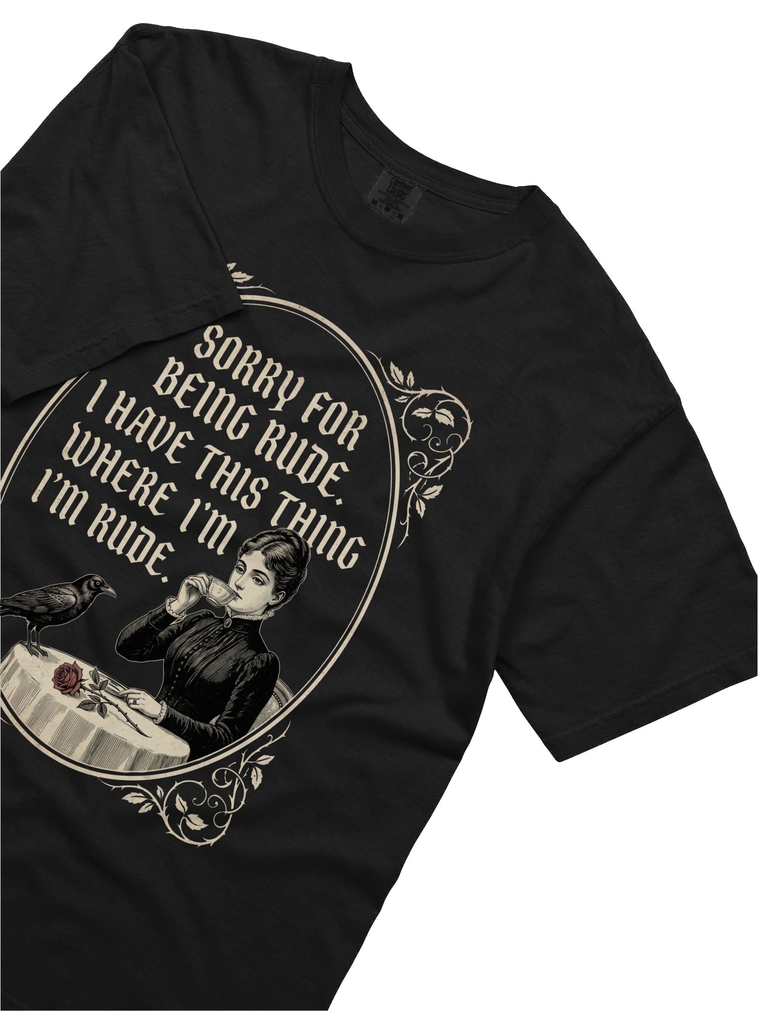 Sorry for Being Rude Vintage Gothic T-Shirt product image (2)