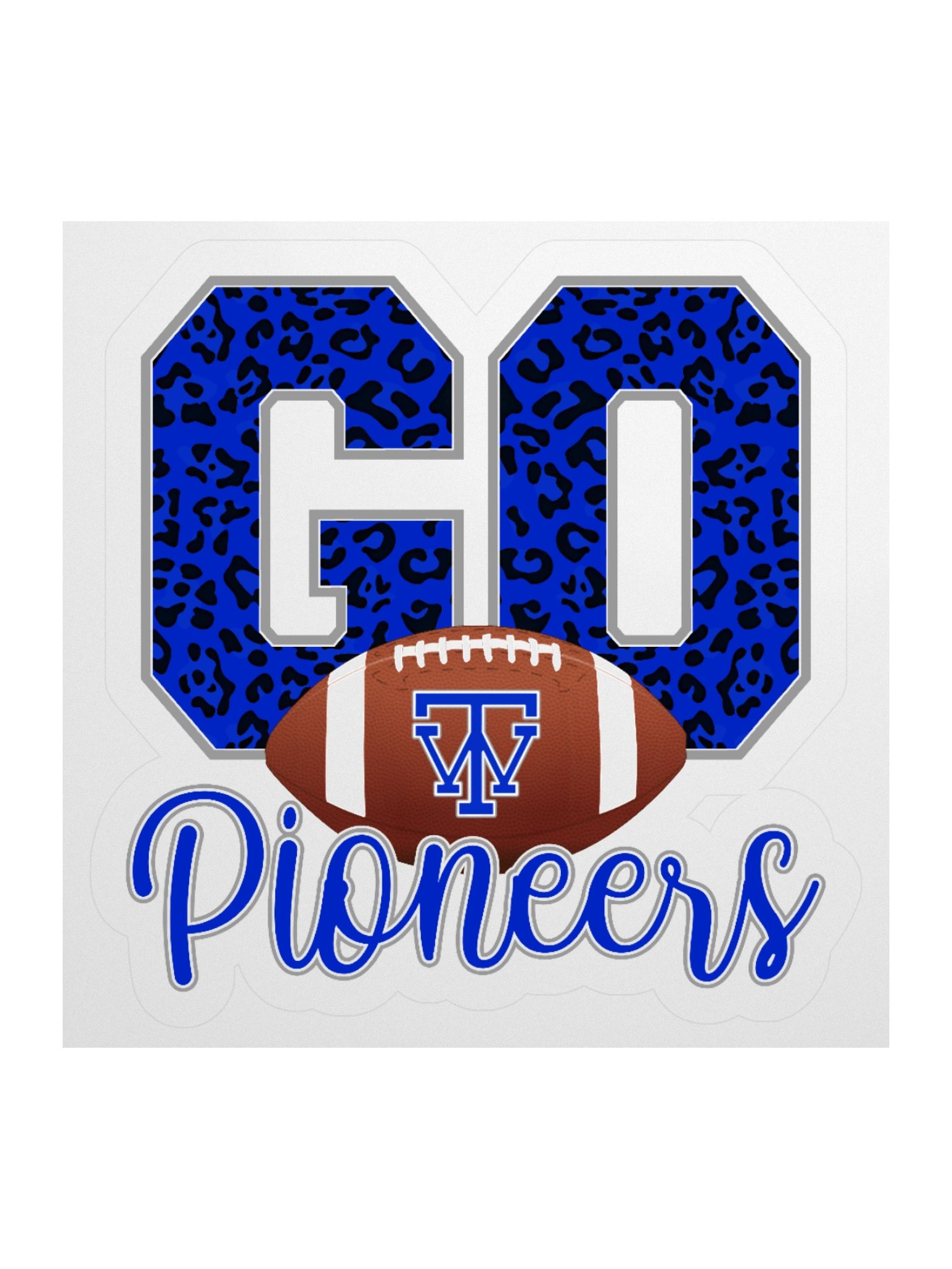 TW Pioneers Football Leopard Sticker product image (1)