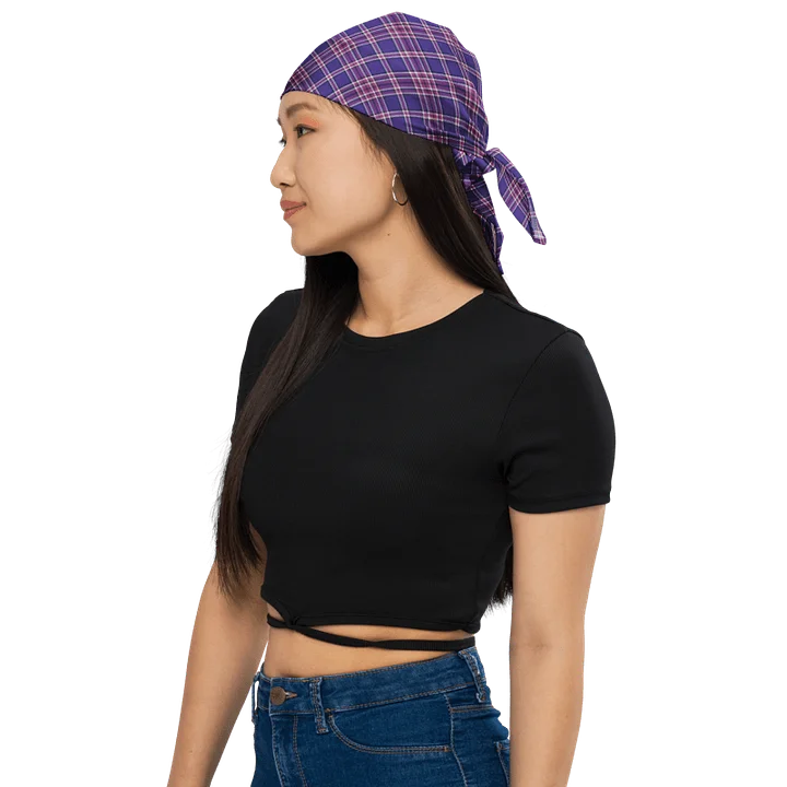 Orchid and Violet Plaid Bandana product image (1)