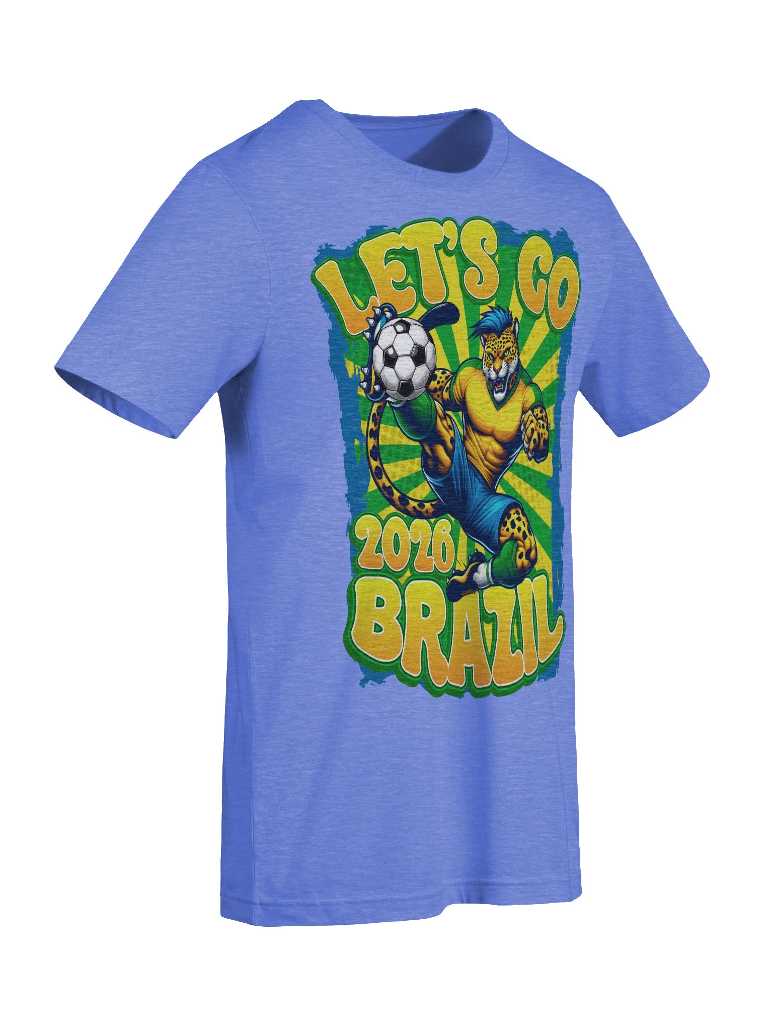 Let’s Go Brazil Football Soccer Jaguar T-Shirt product image (57)