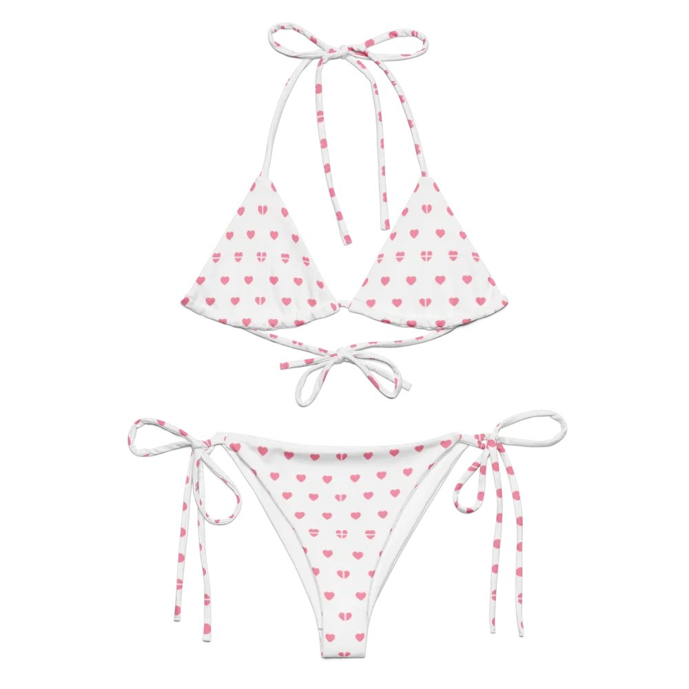 Pastel Heart Seamless Pattern String Bikini - v12 product image (7)