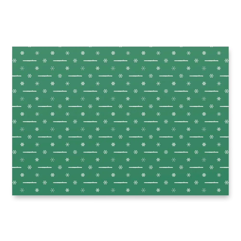 Flutes and Snowflakes - Piccolo - Green Gift Wrap Paper Sheets product image (4)