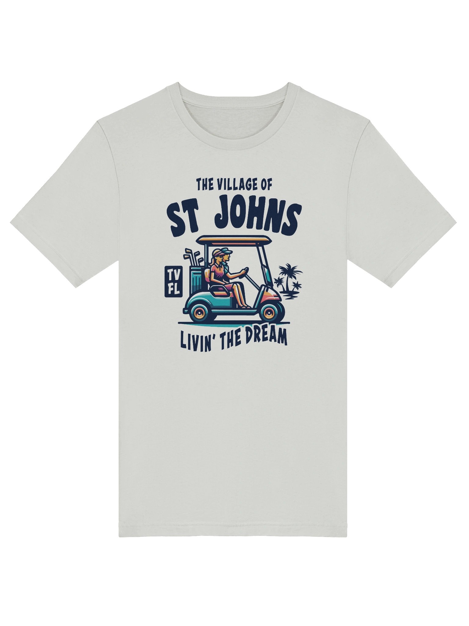 The Village of St Johns TV FL Golf Cart Design T-Shirt product image (41)
