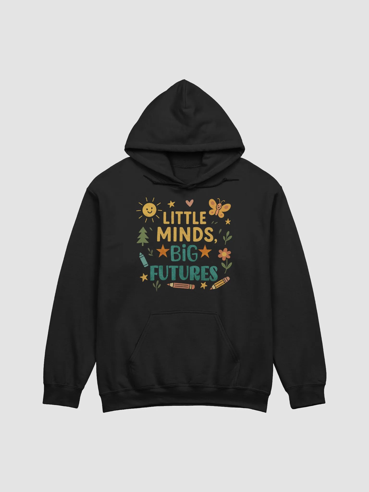 Little Minds Big Futures Hoodie – Fun Teacher Pullover for Elementary & Preschool product image (2)