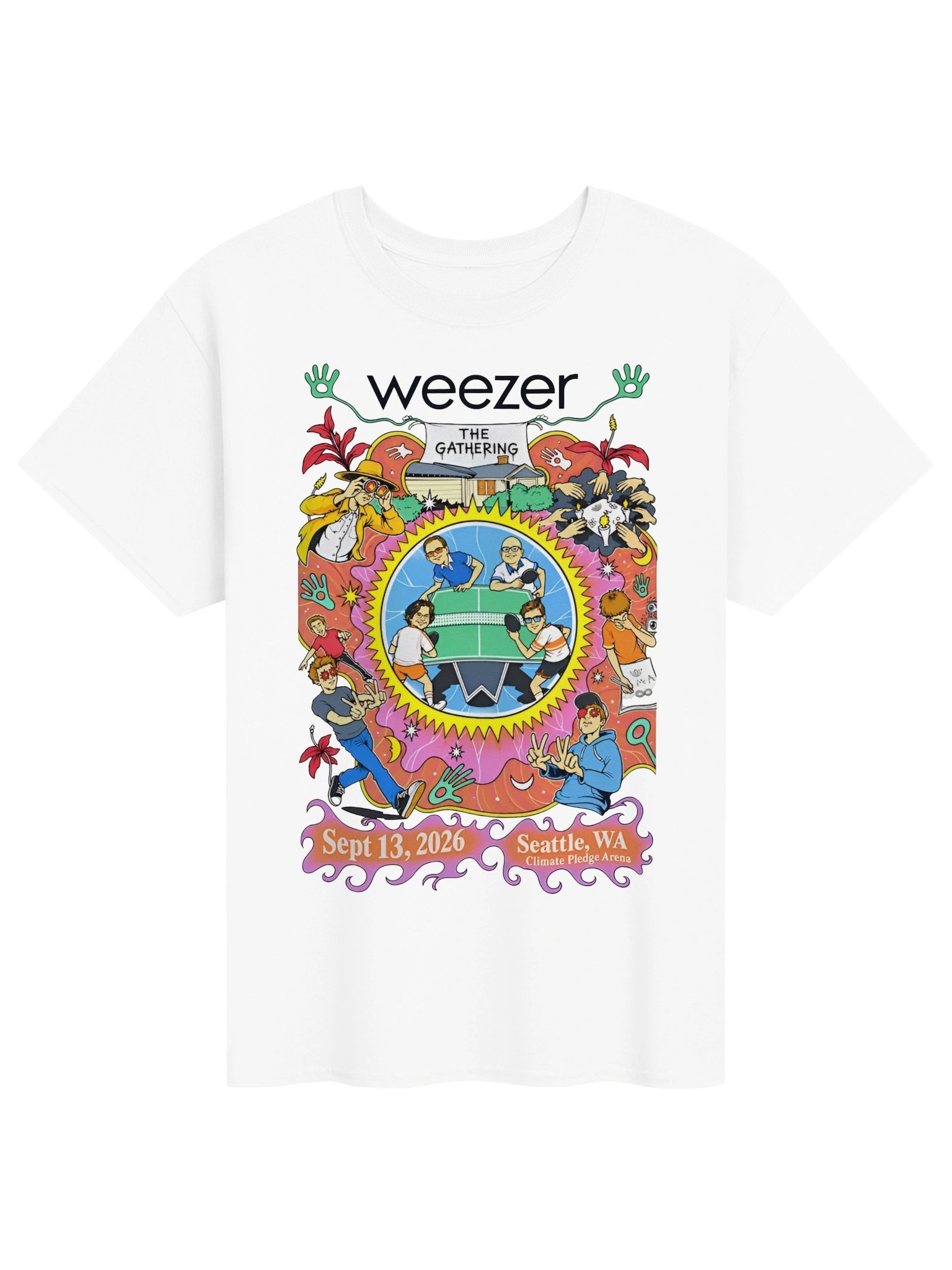 Weezer Seattle WA 2026 City Exclusive At Climate Pledge Arena T-Shirt product image (1)