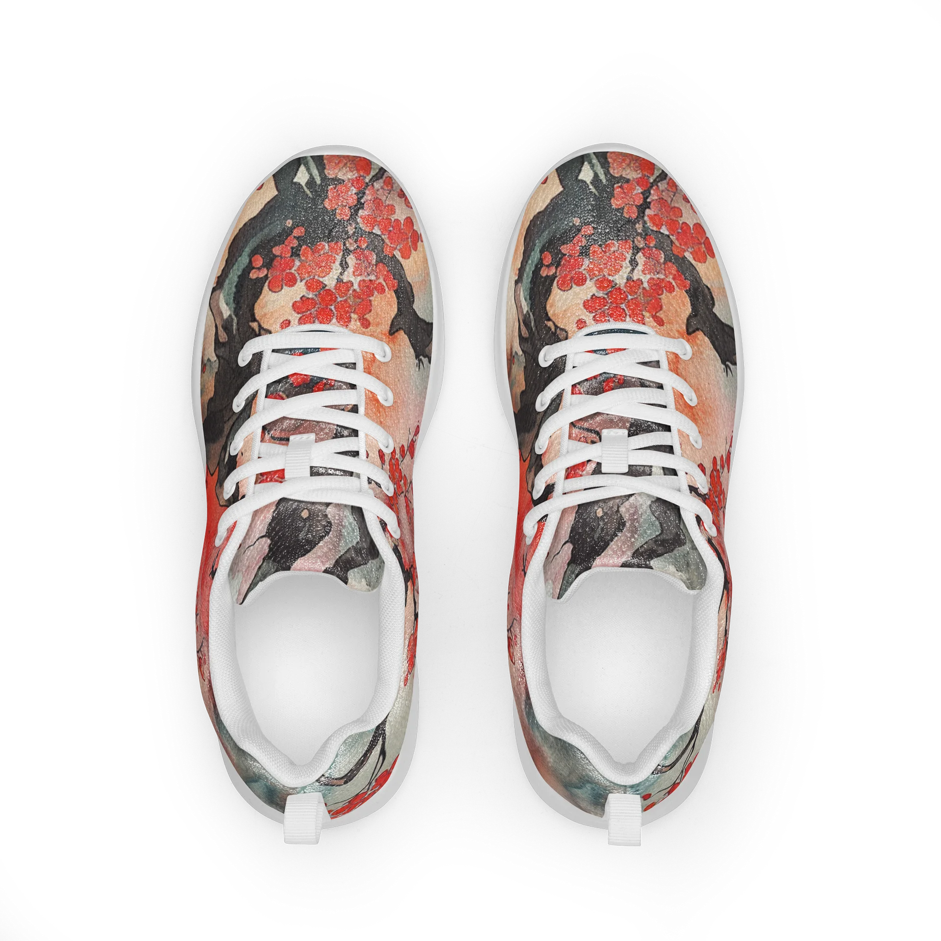 Japanese Dragon Women's Athletic Shoes | Traditional Sakura Art Sneaker product image (2)