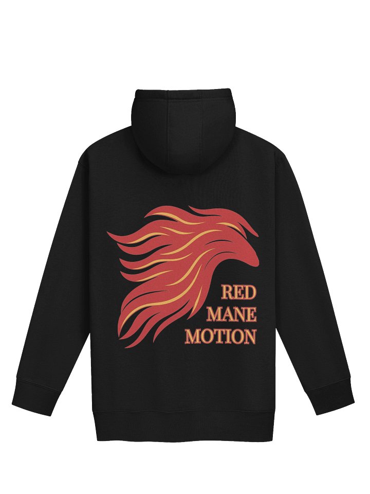 Red Mane Motion – Bold Horse Energy Hoodie – by M-Art and Design product image (1)
