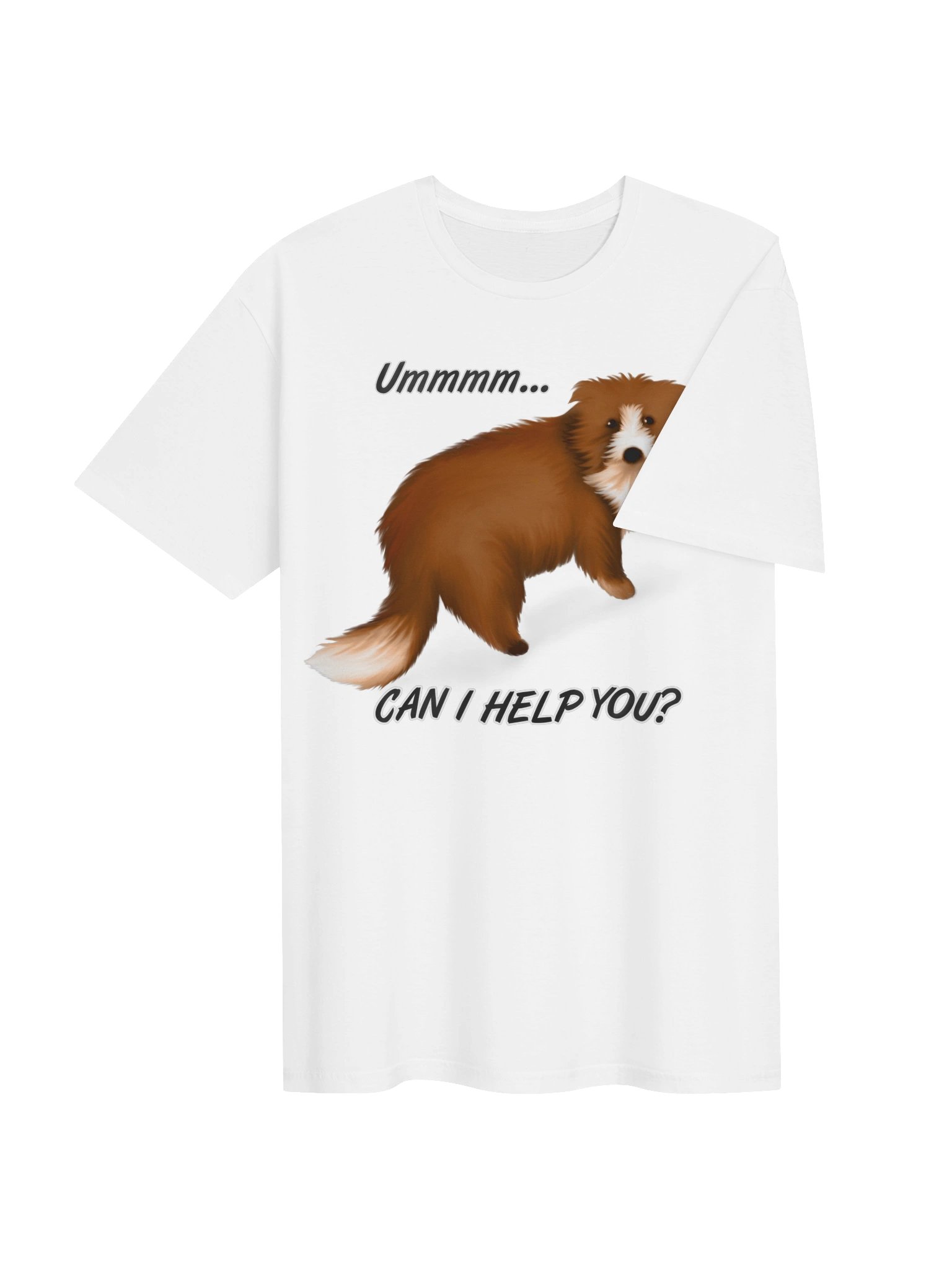 Dog "Ummm... Can I Help You?" T-Shirt. Unisex Gildan Softstyle T-Shirt product image (3)